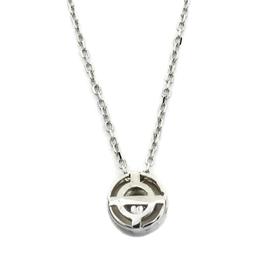 【並行輸入品】Solitaire Diamond Pendant Necklace 18K Gold Women | Round Chatonの画像