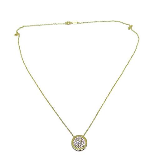 【並行輸入品】Never Say Never 18Ktes Yellow Gold Necklace with zircons. 1 cm iの画像