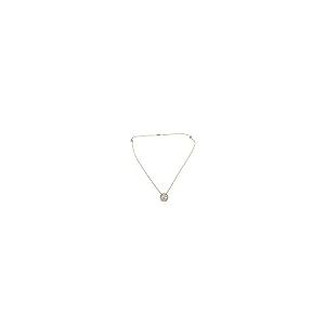 【並行輸入品】Never Say Never 18Ktes Yellow Gold Necklace with zircons. 1 cm iの画像