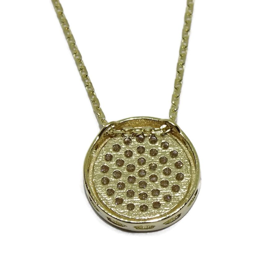 【並行輸入品】Never Say Never 18Ktes Yellow Gold Necklace with zircons. 1 cm iの画像