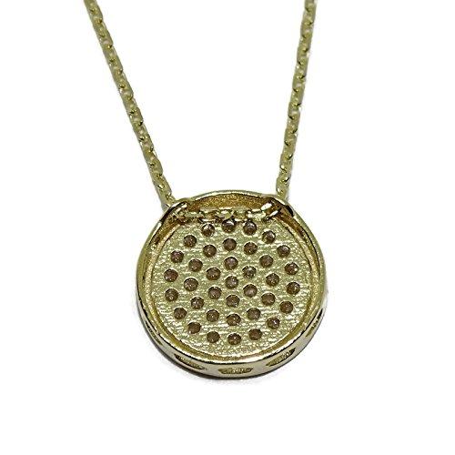 【並行輸入品】Never Say Never 18Ktes Yellow Gold Necklace with zircons. 1 cm iの画像