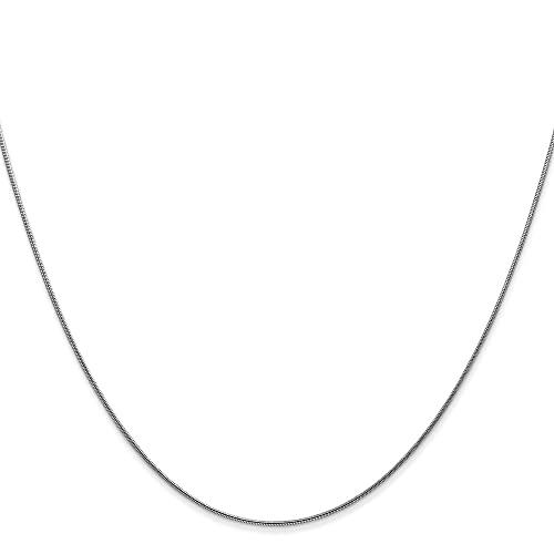 【並行輸入品】Diamond2Deal 14k White Gold Snake Chain Necklace 14in for Womenの画像