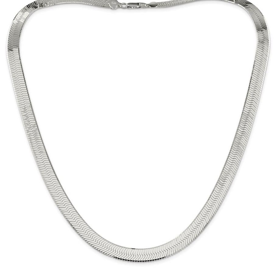 【並行輸入品】925スターリングシルバー 8.75mm マジック ヘリンボーン チェーンネックレス 24インチファインジュエリーギフト 女性用の画像