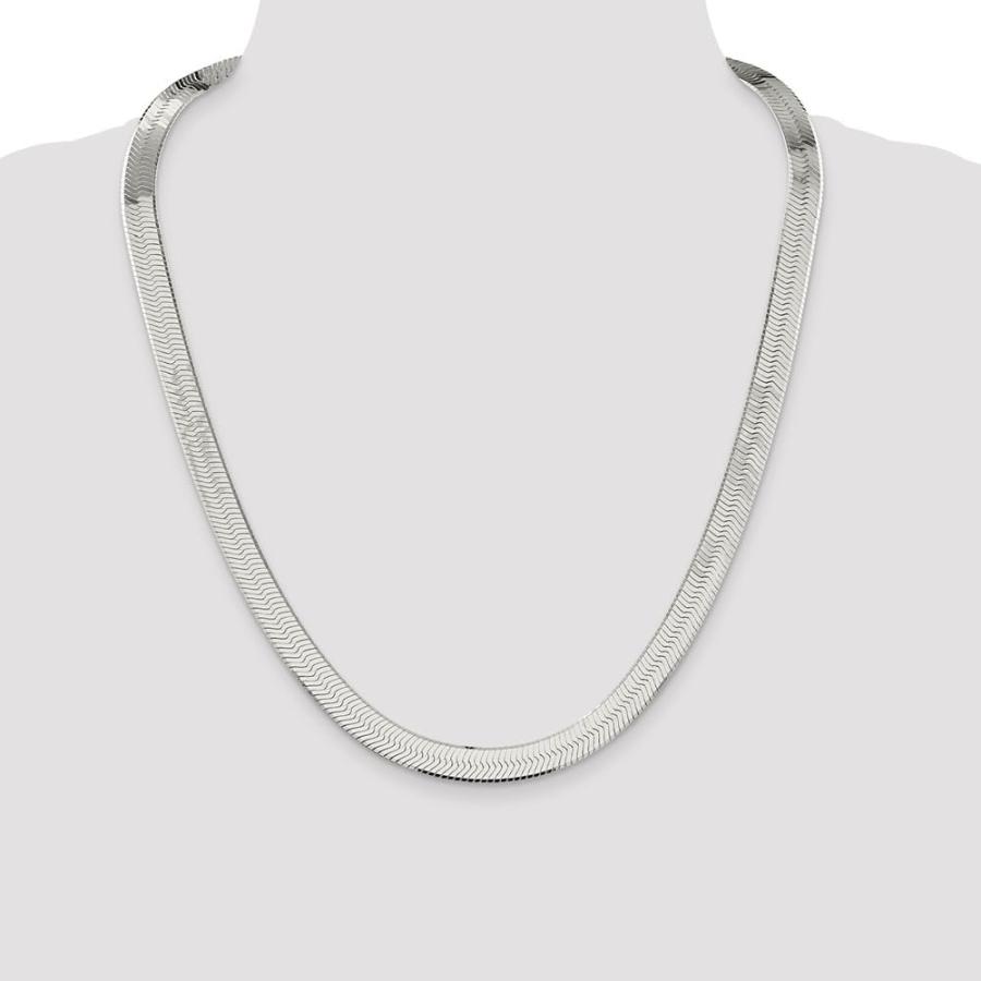 【並行輸入品】925スターリングシルバー 8.75mm マジック ヘリンボーン チェーンネックレス 24インチファインジュエリーギフト 女性用の画像