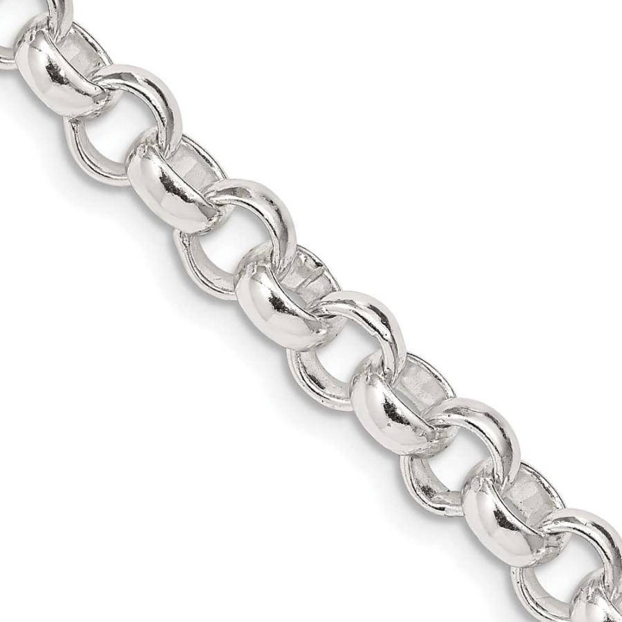 【並行輸入品】Diamond2Deal Sterling Silver 6.75mm Rolo Chain Necklace Fine Jewの画像