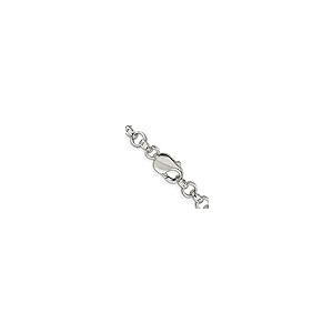 【並行輸入品】Diamond2Deal Sterling Silver 6.75mm Rolo Chain Necklace Fine Jewの画像