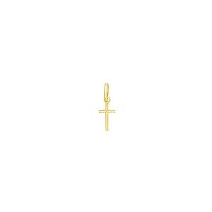 【並行輸入品】Iokaジュエリー? ?14?Kイエローゴールドプレーンクロス宗教チャームペンダントwith 3?+ 1?1.6?MMフィガロチェの画像
