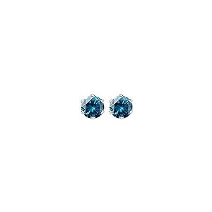 【並行輸入品】1?/ 2? ?10カラット合計重量ブルーダイヤモンドスタッドイヤリング6プロングPush Back 3/4 Carat Totaの画像