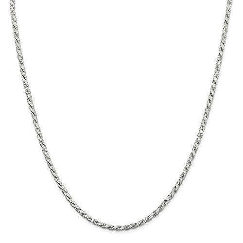 【並行輸入品】スターリングシルバー3.10?MMフラットロープチェーンネックレス? ?長オプション: 16?18?20?24 925 Sterl_1