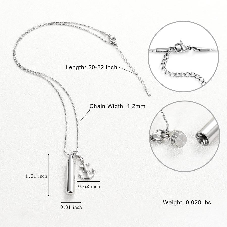 【並行輸入品】multi design Urnチャームwith壷ペンダントネックレス316lステンレススチールMemorialジュエリー記念品U_3