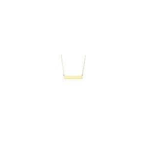 【並行輸入品】14k Yellow Gold Side ways Bar Name Plate Adjustable Necklace 18の画像