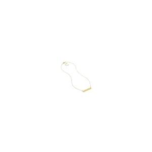【並行輸入品】14k Yellow Gold Side ways Bar Name Plate Adjustable Necklace 18の画像