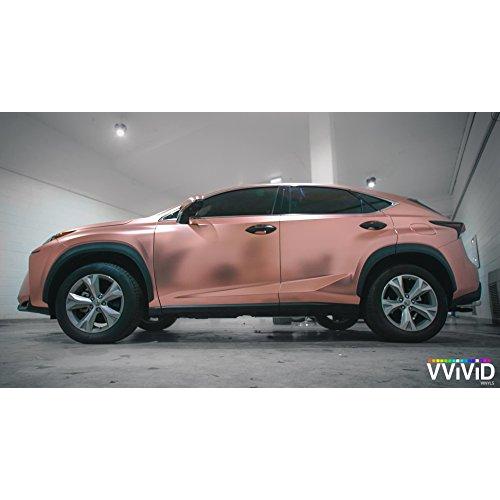 【並行輸入品】VViViD +サテンローズゴールドConformクロムビニールラップロール 1ft x 5ft vv+stnrsgldchrm_の画像