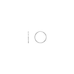 【並行輸入品】Petite Endless Hoop Earrings, 14k White Gold (15mm)の画像