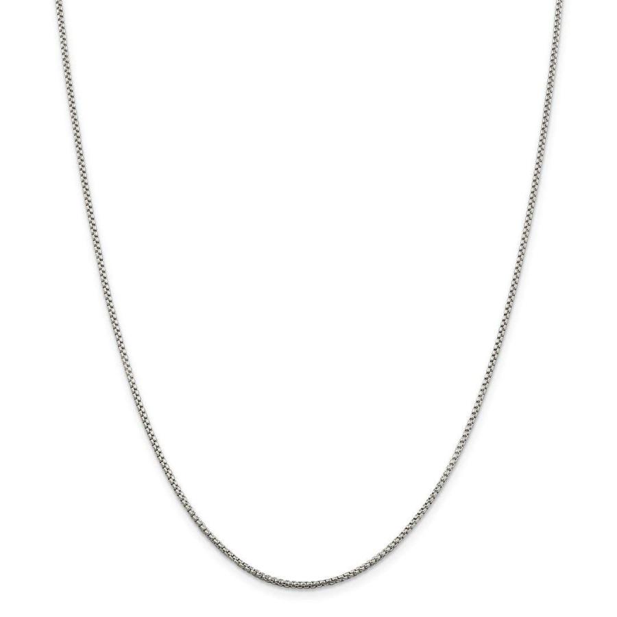 【並行輸入品】ICE CARATS 925スターリングシルバー 1.5mm ラウンドボックスチェーンネックレスペンダントチャーム ファインジュエ_3