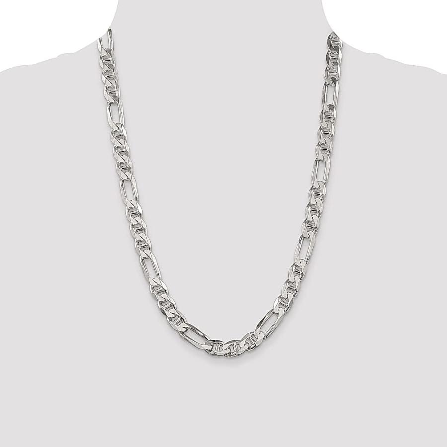 【並行輸入品】ICE CARATS 925スターリングシルバー 8.75mm フィガロアンカーチェーンネックレス ペンダントチャーム ファインジの画像
