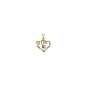 【並行輸入品】ICE CARATS 14K ツートーン ホワイトハートネックレス ペンダントチャーム ラブ 複数のファインジュエリー 女性へのギ_8