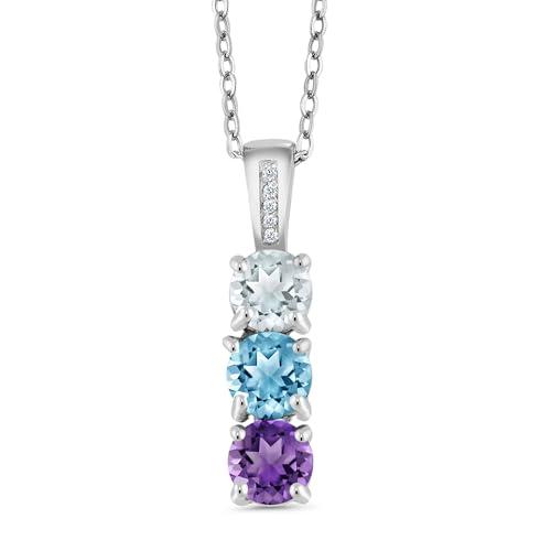 【並行輸入品】Gem Stone King カラット 天然ダイヤモンド シルバー925 天然ダイヤモンド ネックレス ペンダント Gem Sto_1