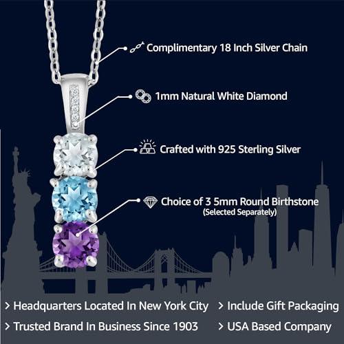【並行輸入品】Gem Stone King カラット 天然ダイヤモンド シルバー925 天然ダイヤモンド ネックレス ペンダント Gem Sto_4