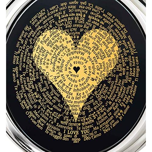 【並行輸入品】NanoStyle I Love You ネックレス 120の異なる言語でロマンチックな言葉が刻まれています 純金のミニチュアテキの画像