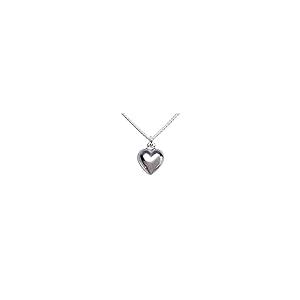 【並行輸入品】Girl 'sスターリングシルバーパフハートチャームネックレス Girl's or Women's Sterling Silver_2