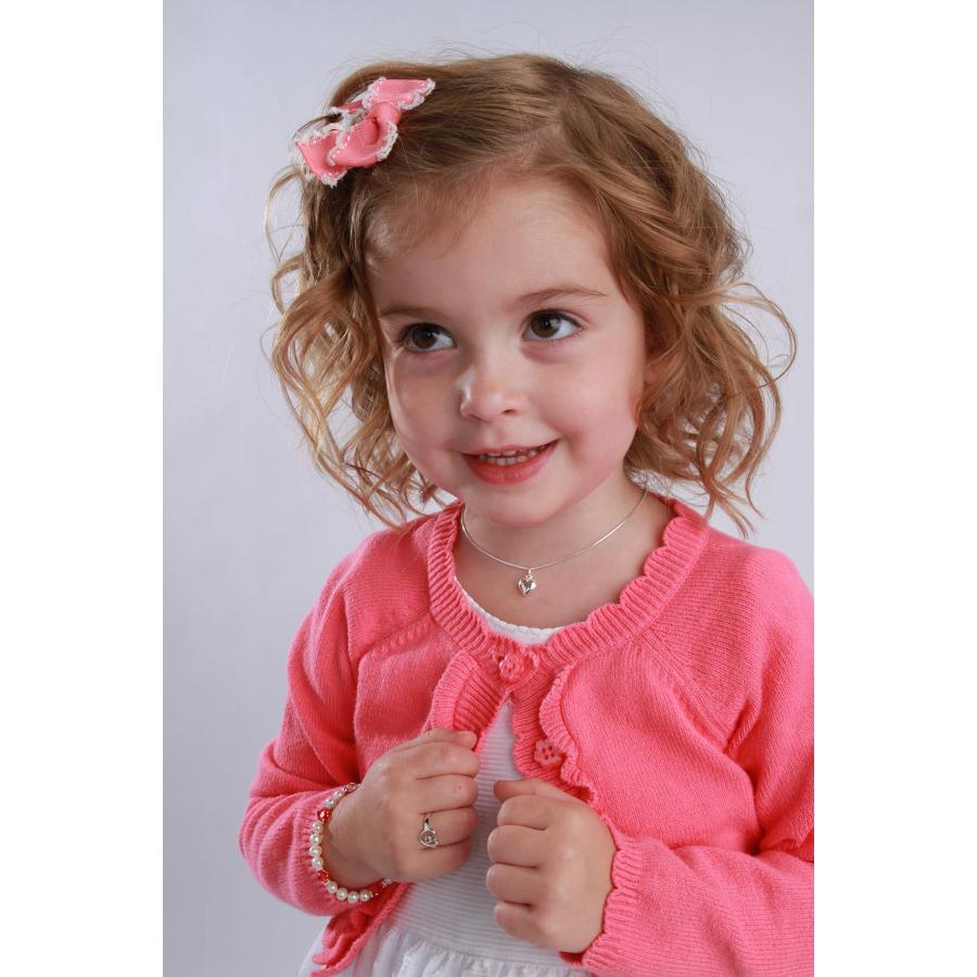【並行輸入品】Girl 'sスターリングシルバーパフハートチャームネックレス Girl's or Women's Sterling Silver_3