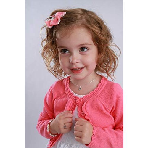 【並行輸入品】Girl 'sスターリングシルバーパフハートチャームネックレス Girl's or Women's Sterling Silver_4