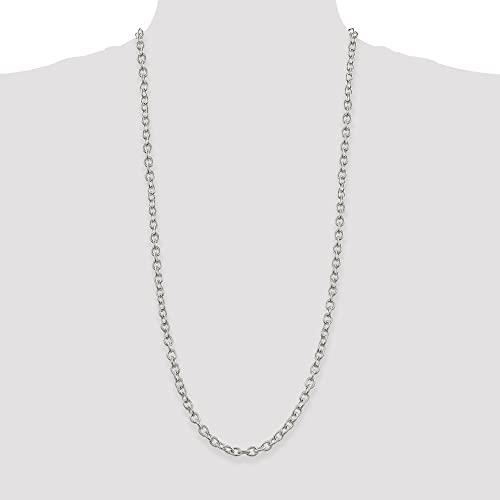 【並行輸入品】925スターリングシルバー6.25 MMファンシーロロチェーンネックレス30インチ Diamond2Deal Sterling Sの画像