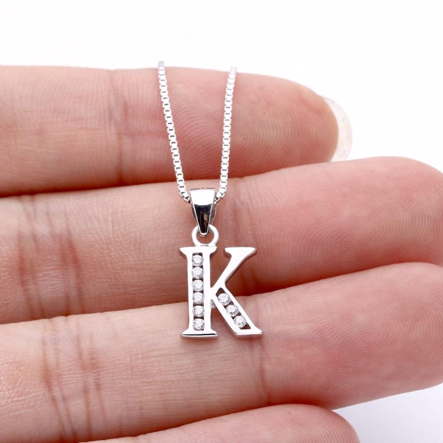 【並行輸入品】BriLove レディース 925 スターリングシルバー キュービックジルコニア 26文字 アルファベット パーソナライズチャーム_9