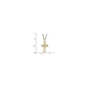 【並行輸入品】Iceカラット10 K 3色ブラックヒルズゴールド十字架クロス宗教チェーンネックレス 10k Tri Color Black Hi_8