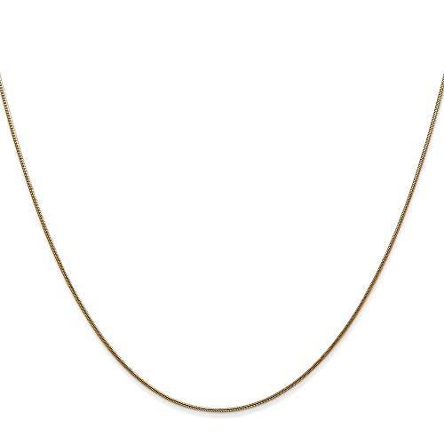 【並行輸入品】14 K黄色ゴールド0.80 MMラウンドヘビチェーンネックレス Diamond2Deal 14k Yellow Gold 0.8の画像