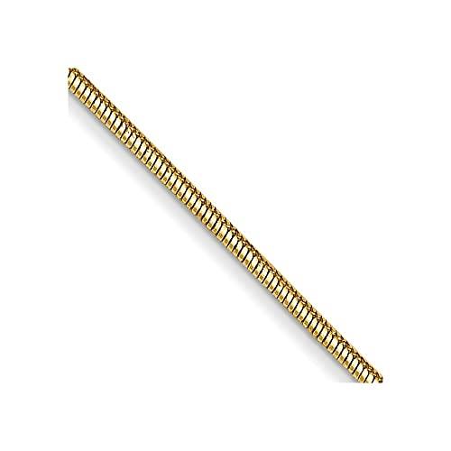 【並行輸入品】14 K黄色ゴールド0.80 MMラウンドヘビチェーンネックレス Diamond2Deal 14k Yellow Gold 0.8の画像
