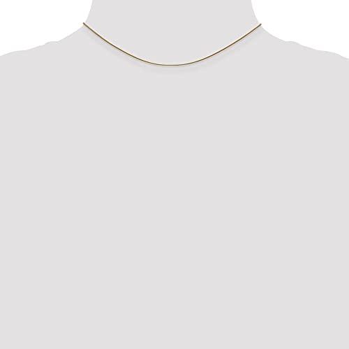 【並行輸入品】14 K黄色ゴールド0.80 MMラウンドヘビチェーンネックレス Diamond2Deal 14k Yellow Gold 0.8の画像