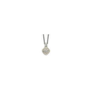 【並行輸入品】スターリングシルバーと14?Kゴールドダイヤモンドネックレス18?in ( 0.2ct ) Diamond2Deal Sterliの画像