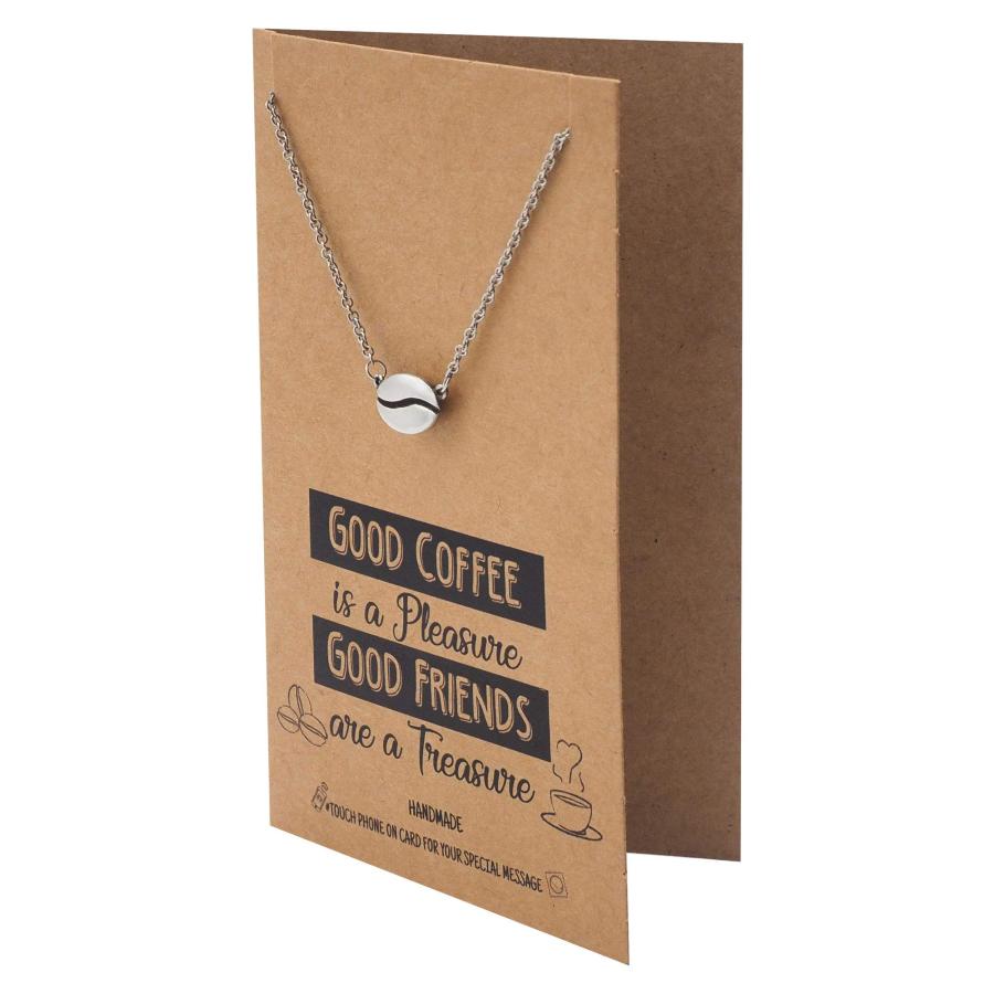 【並行輸入品】Quan Jewelry かわいいコーヒーネックレス カフェインコーヒー愛好家へのハンドメイドギフト コーヒー豆ペンダントチャーム_6