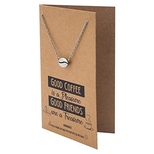 【並行輸入品】Quan Jewelry かわいいコーヒーネックレス カフェインコーヒー愛好家へのハンドメイドギフト コーヒー豆ペンダントチャーム_7