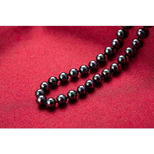 【並行輸入品】スターリングシルバー淡水パールペンダントネックレス18?" Rakumi Sterling silver 8mm Black Se_9
