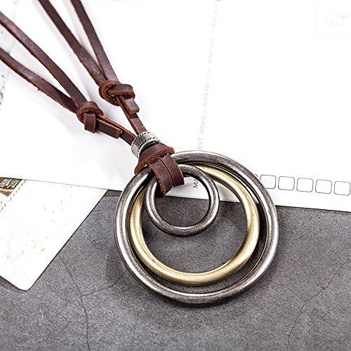 【並行輸入品】ヴィンテージメンズレディースジュエリーRockパンクネックレス&ペンダント本革ロングネックレスレディースギフトColar Chok