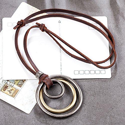 【並行輸入品】ヴィンテージメンズレディースジュエリーRockパンクネックレス&ペンダント本革ロングネックレスレディースギフトColar Chok