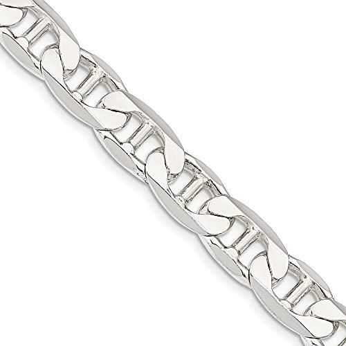 【並行輸入品】スターリングシルバー9.5 MMアンカーチェーンネックレス Diamond2Deal Sterling Silver 9.5mmの画像