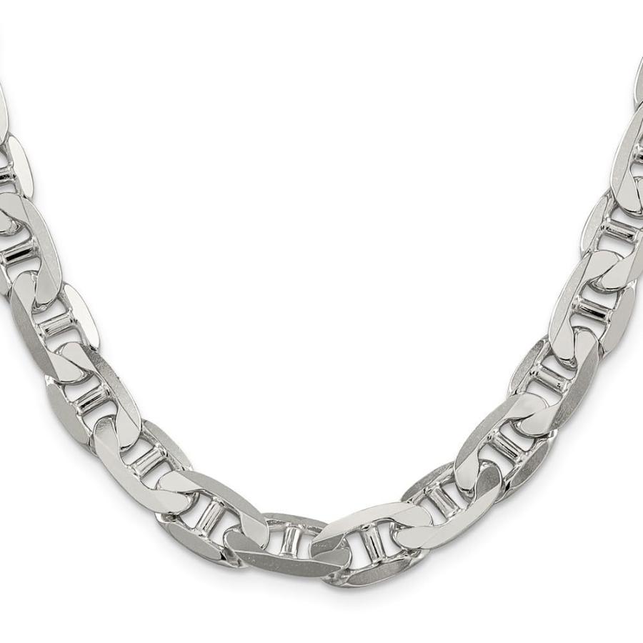 【並行輸入品】スターリングシルバー9.5 MMアンカーチェーンネックレス Diamond2Deal Sterling Silver 9.5mmの画像