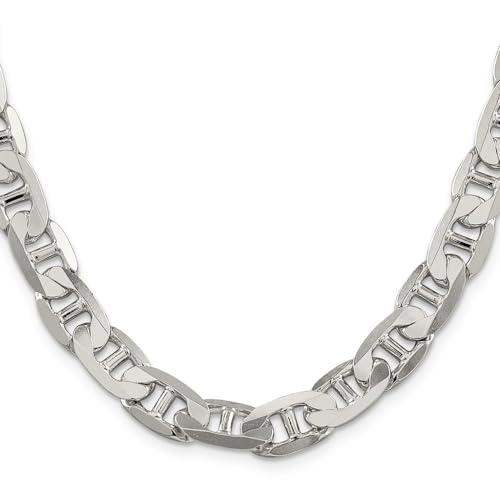 【並行輸入品】スターリングシルバー9.5 MMアンカーチェーンネックレス Diamond2Deal Sterling Silver 9.5mmの画像