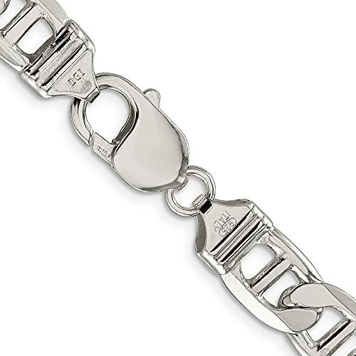 【並行輸入品】スターリングシルバー9.5 MMアンカーチェーンネックレス Diamond2Deal Sterling Silver 9.5mmの画像