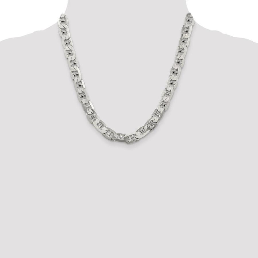 【並行輸入品】スターリングシルバー9.5 MMアンカーチェーンネックレス Diamond2Deal Sterling Silver 9.5mmの画像
