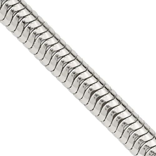 【並行輸入品】スターリングシルバー6?mmラウンドヘビチェーン24?inネックレス Diamond2Deal Sterling Silver 6_1