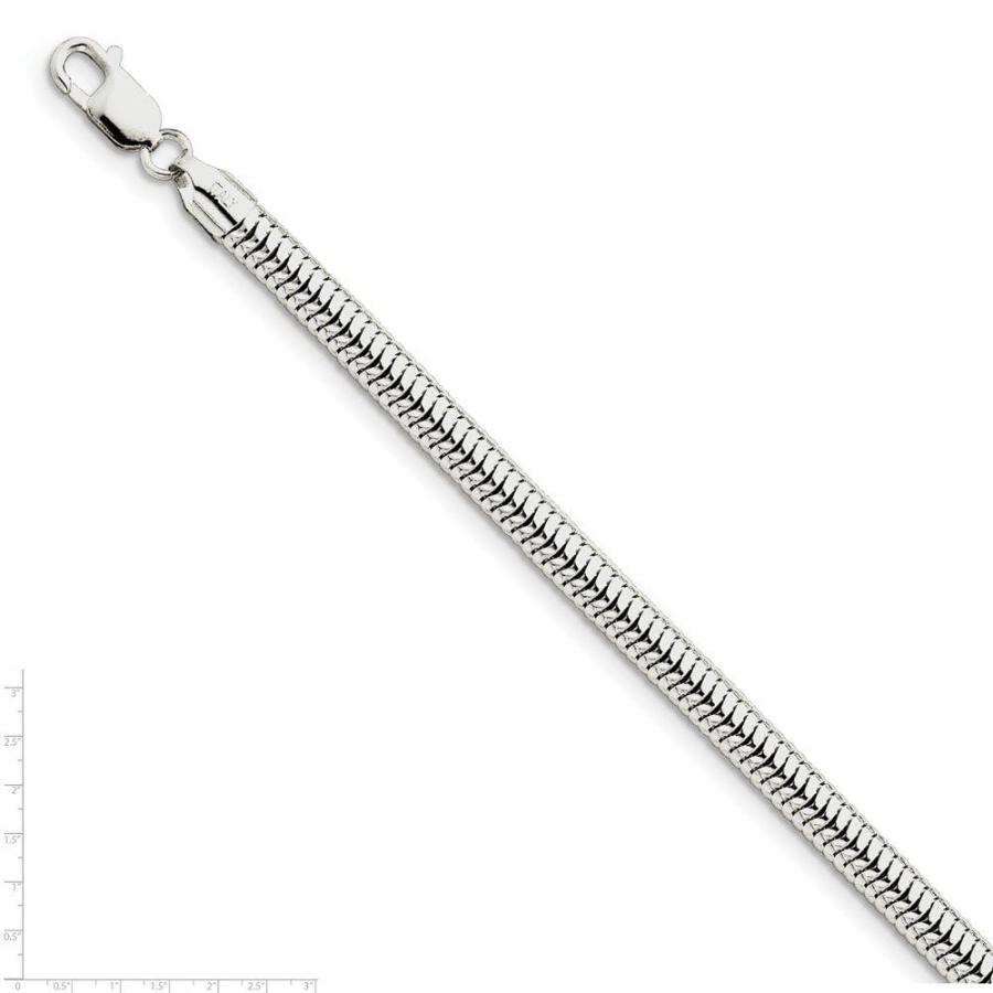 【並行輸入品】スターリングシルバー6?mmラウンドヘビチェーン24?inネックレス Diamond2Deal Sterling Silver 6_9