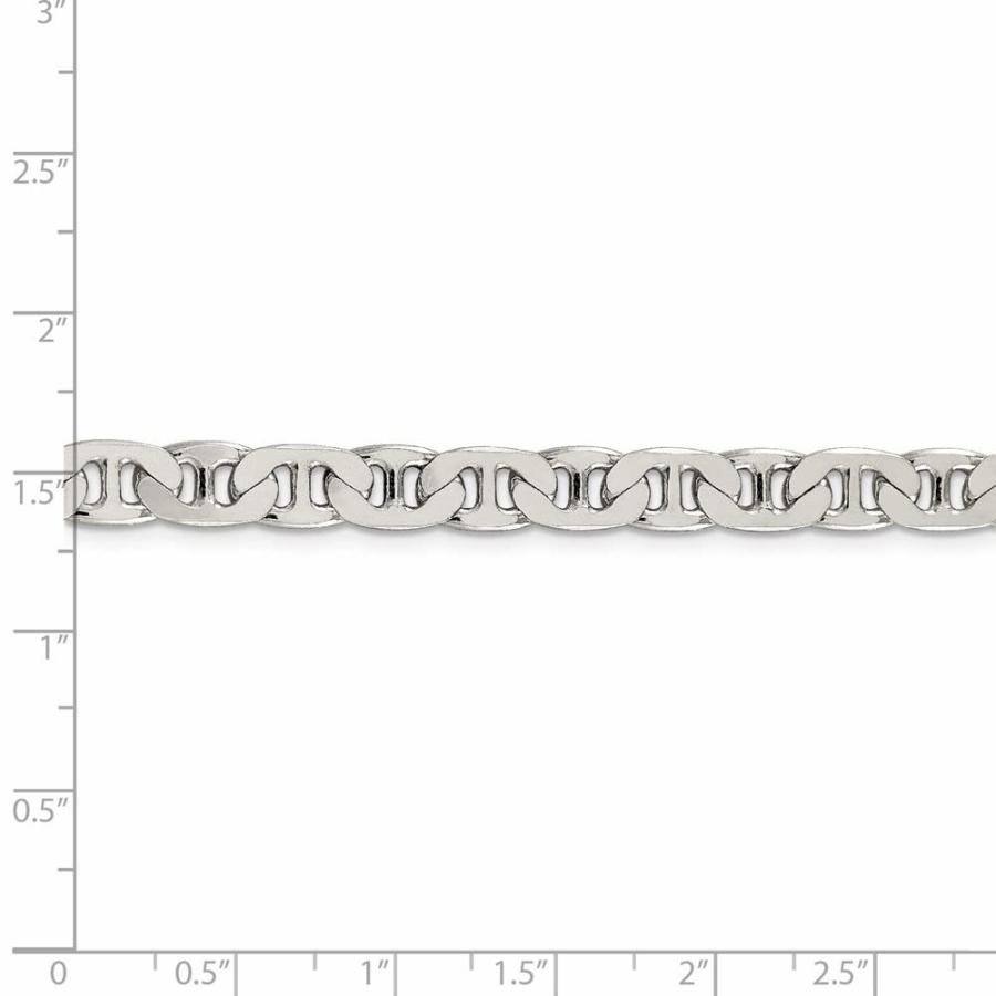 【並行輸入品】スターリングシルバー6.5 MMアンカーチェーン18でネックレス Diamond2Deal Sterling Silver 6.5の画像