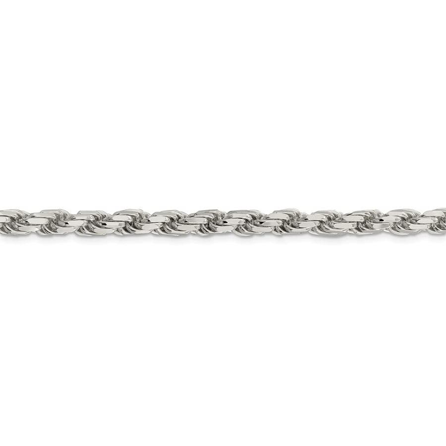 【並行輸入品】Diamond2Deal スターリングシルバー 5.75mm ダイヤモンドカット ロープチェーンネックレス 20インチネックレスの画像