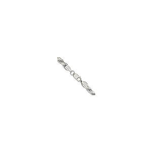 【並行輸入品】Diamond2Deal スターリングシルバー 5.75mm ダイヤモンドカット ロープチェーンネックレス 20インチネックレスの画像