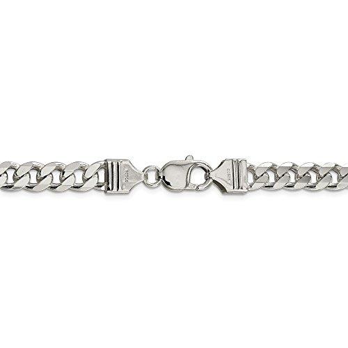 【並行輸入品】スターリングシルバー8 mm縁石チェーンネックレス Diamond2Deal Sterling Silver 8mm Curb Cの画像